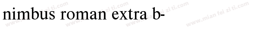 nimbus roman extra b字体转换